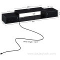 Wall-Mounted TV Shelf with Power Outlet with Storage